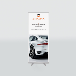 Baner BRAWIX (White Porsche) – 1,8 × 0,8 m (podłogowy)